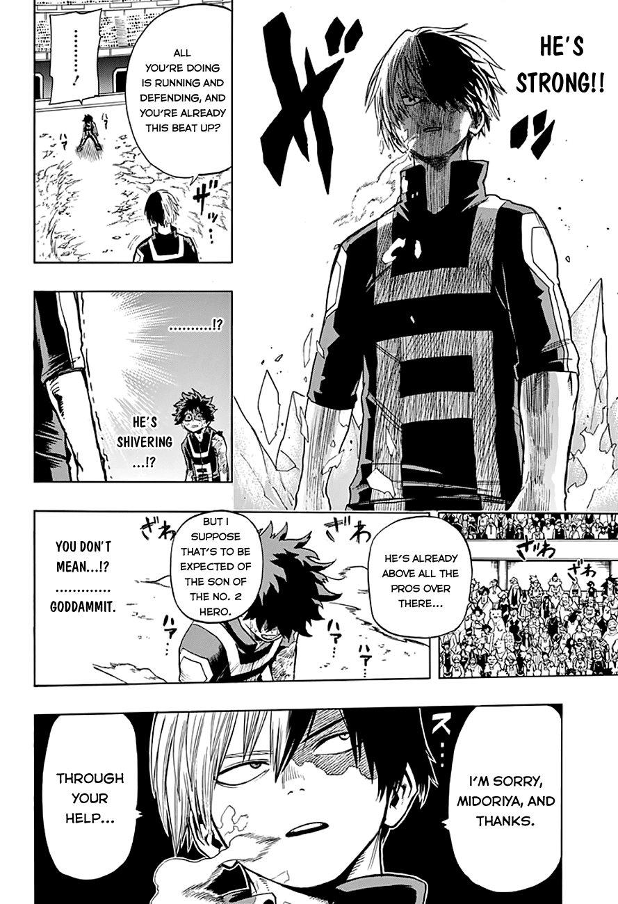 Boku no Hero Academia Chapter 38 page 14 - Chapter 38: Todoroki Vs. Midoriya