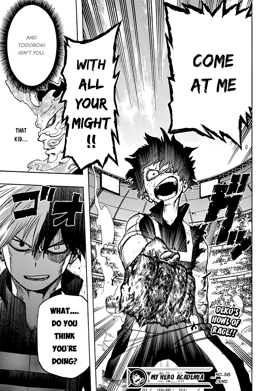 Boku no Hero Academia Chapter 38 page 19 - Chapter 38: Todoroki Vs. Midoriya