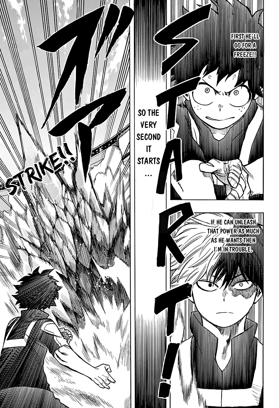 Boku no Hero Academia Chapter 38 page 4 - Chapter 38: Todoroki Vs. Midoriya