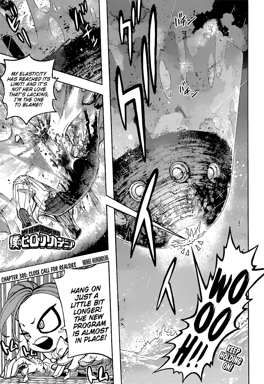 Boku no Hero Academia Chapter 380 page 1 - Chapter 380: Close Call for Realsies