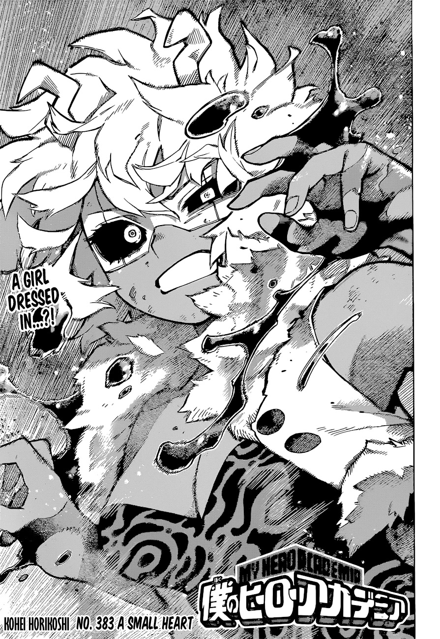 Boku no Hero Academia Chapter 383 page 1 - Chapter 383: A Small Heart