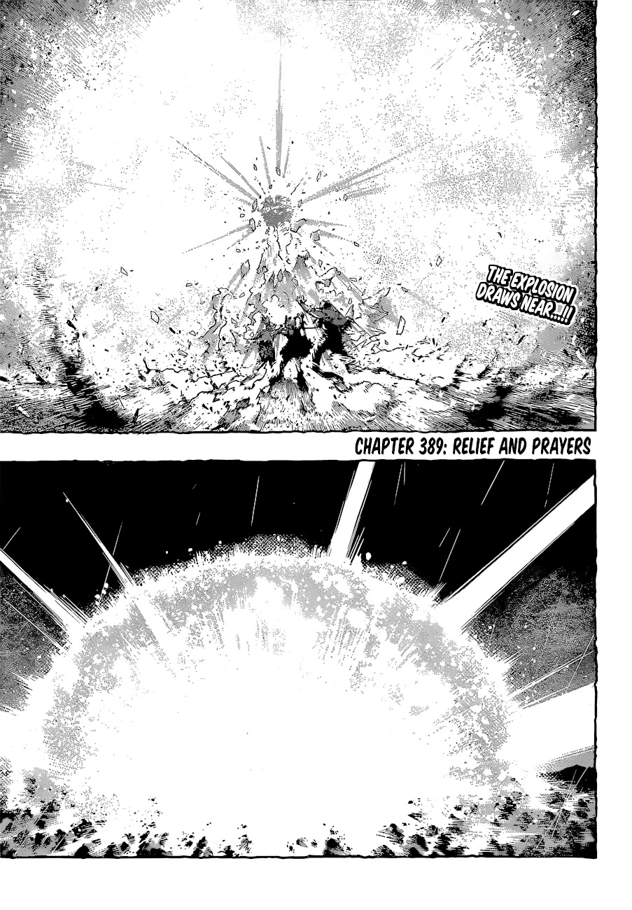 Boku no Hero Academia Chapter 389 page 3 - Chapter 389: Relief and Prayers