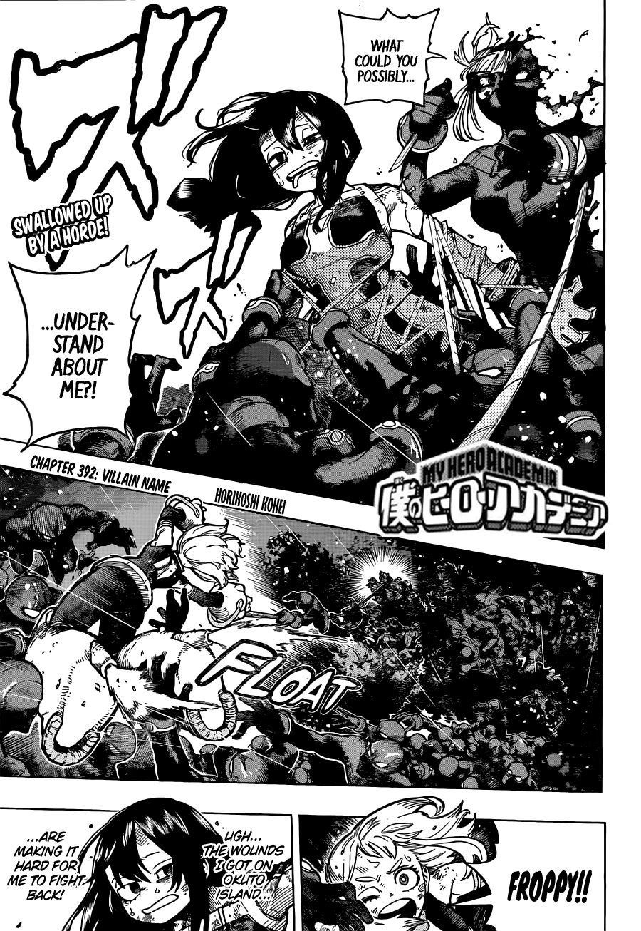 Boku no Hero Academia Chapter 392 page 1 - Chapter 392: Villain Name