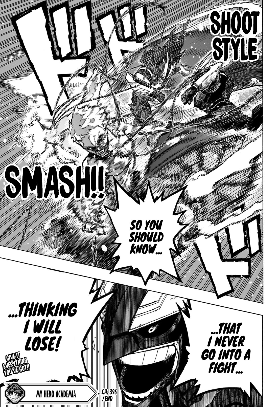 Boku no Hero Academia Chapter 396 page 15 - Chapter 396: A Quirkless Fight