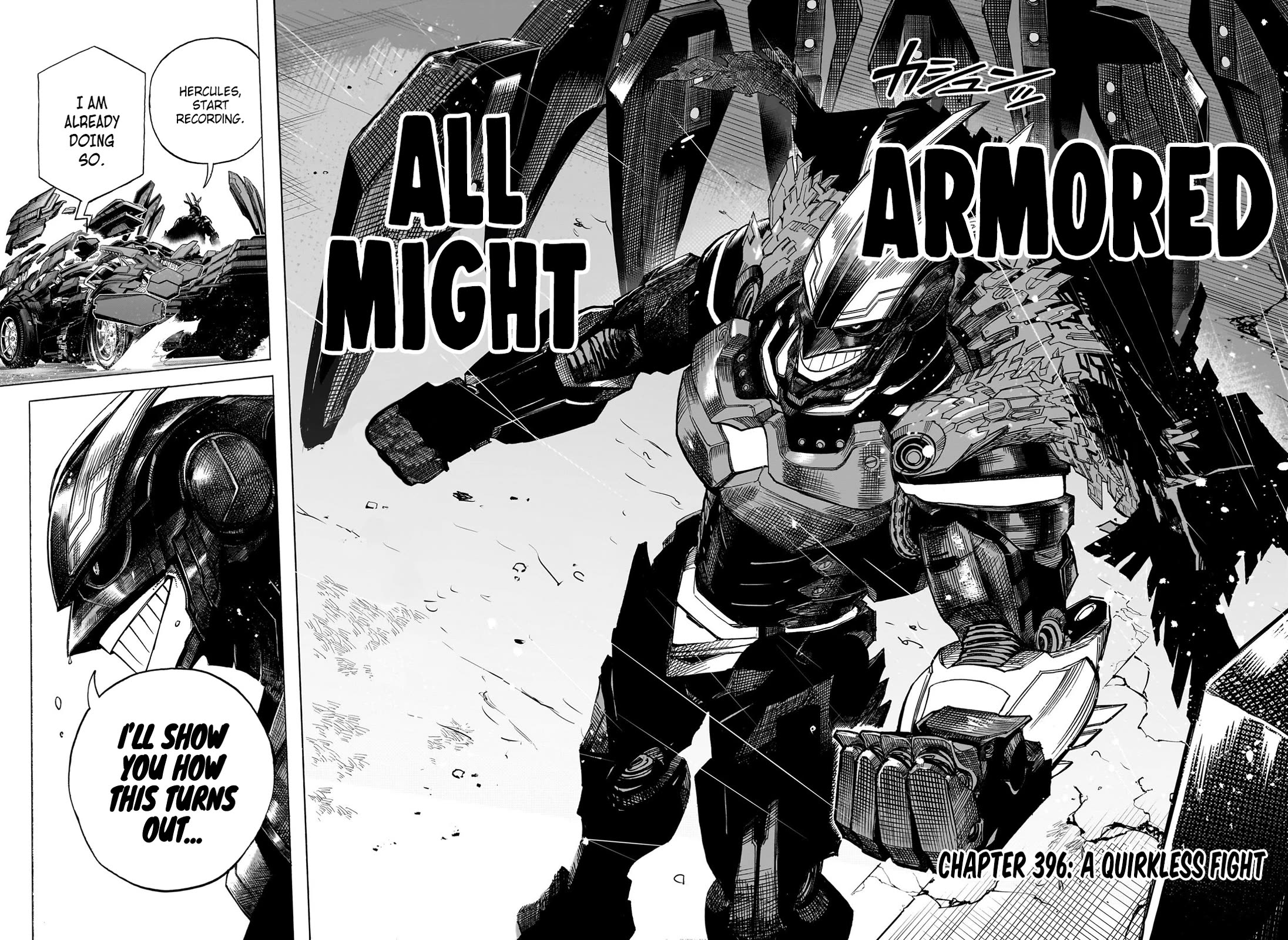 Boku no Hero Academia Chapter 396 page 5 - Chapter 396: A Quirkless Fight
