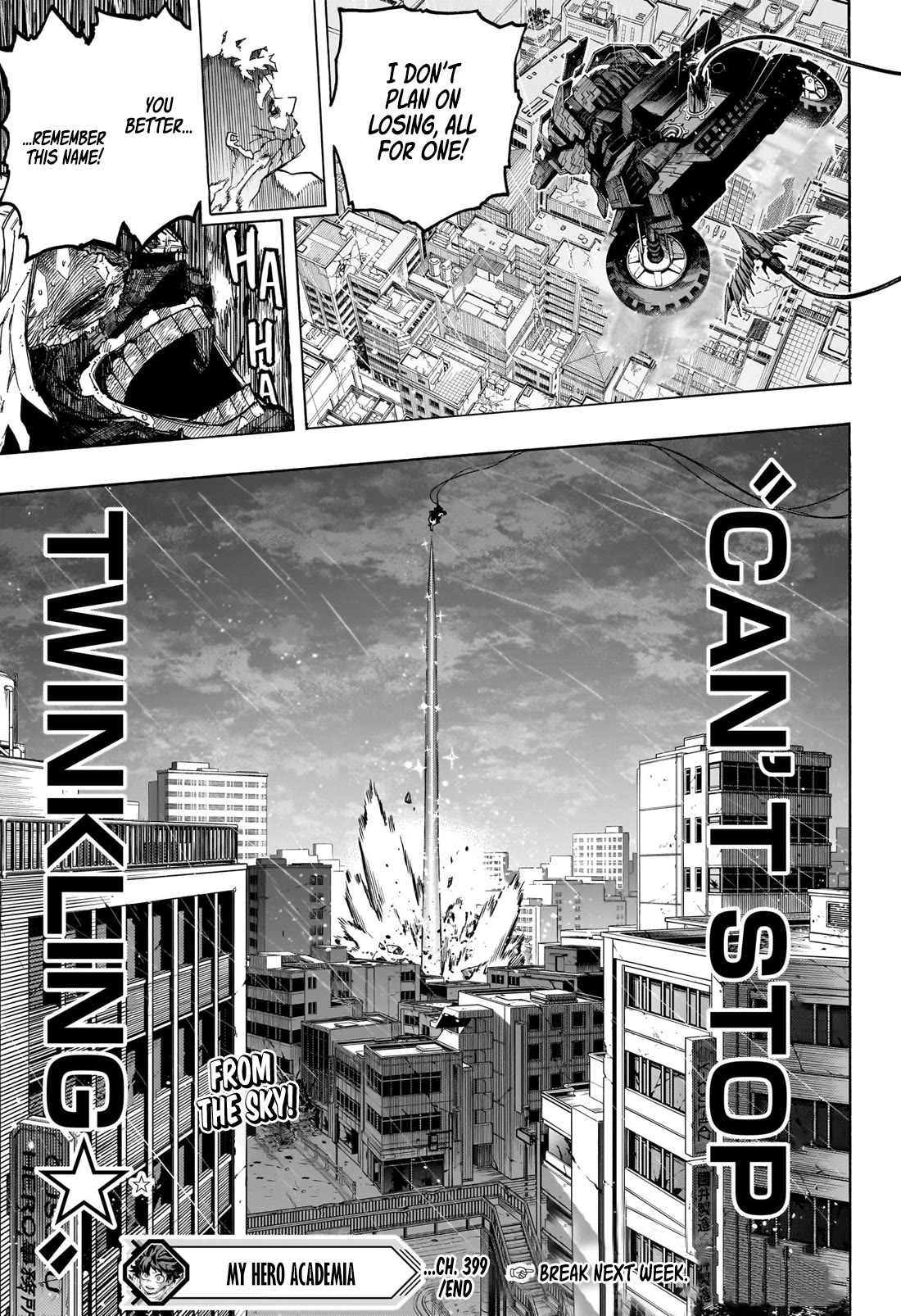 Boku no Hero Academia Chapter 399 page 15 - Chapter 399: Organic Alternating Current Lamp