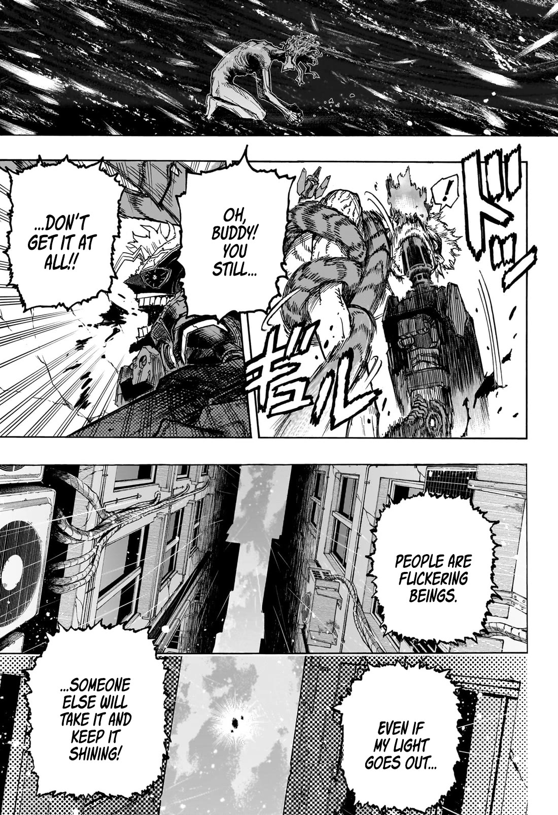 Boku no Hero Academia Chapter 399 page 8 - Chapter 399: Organic Alternating Current Lamp