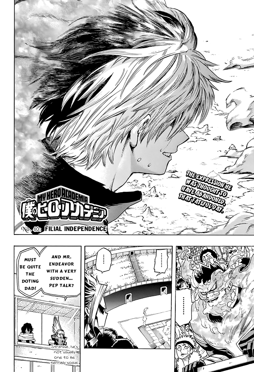 Boku no Hero Academia Chapter 40 page 3 - Chapter 40: Filial Independence
