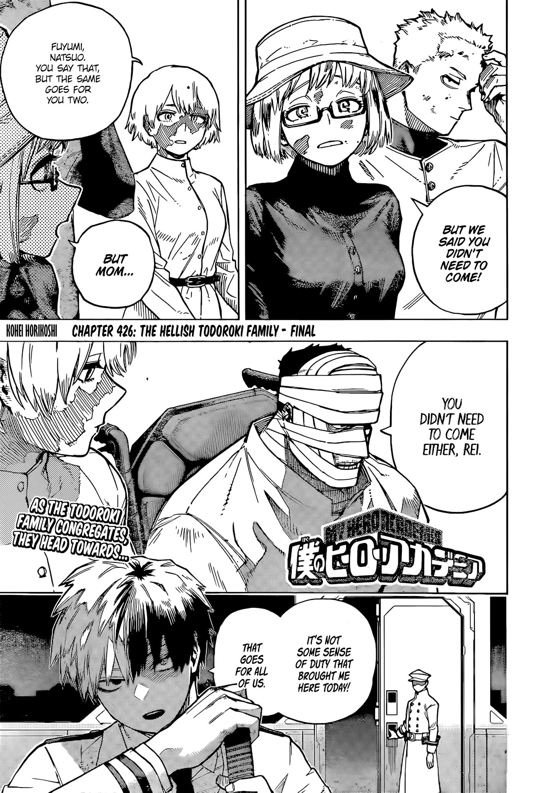 Boku no Hero Academia Chapter 426 page 1 - Chapter 426: The Hellish Todoroki Family - Final