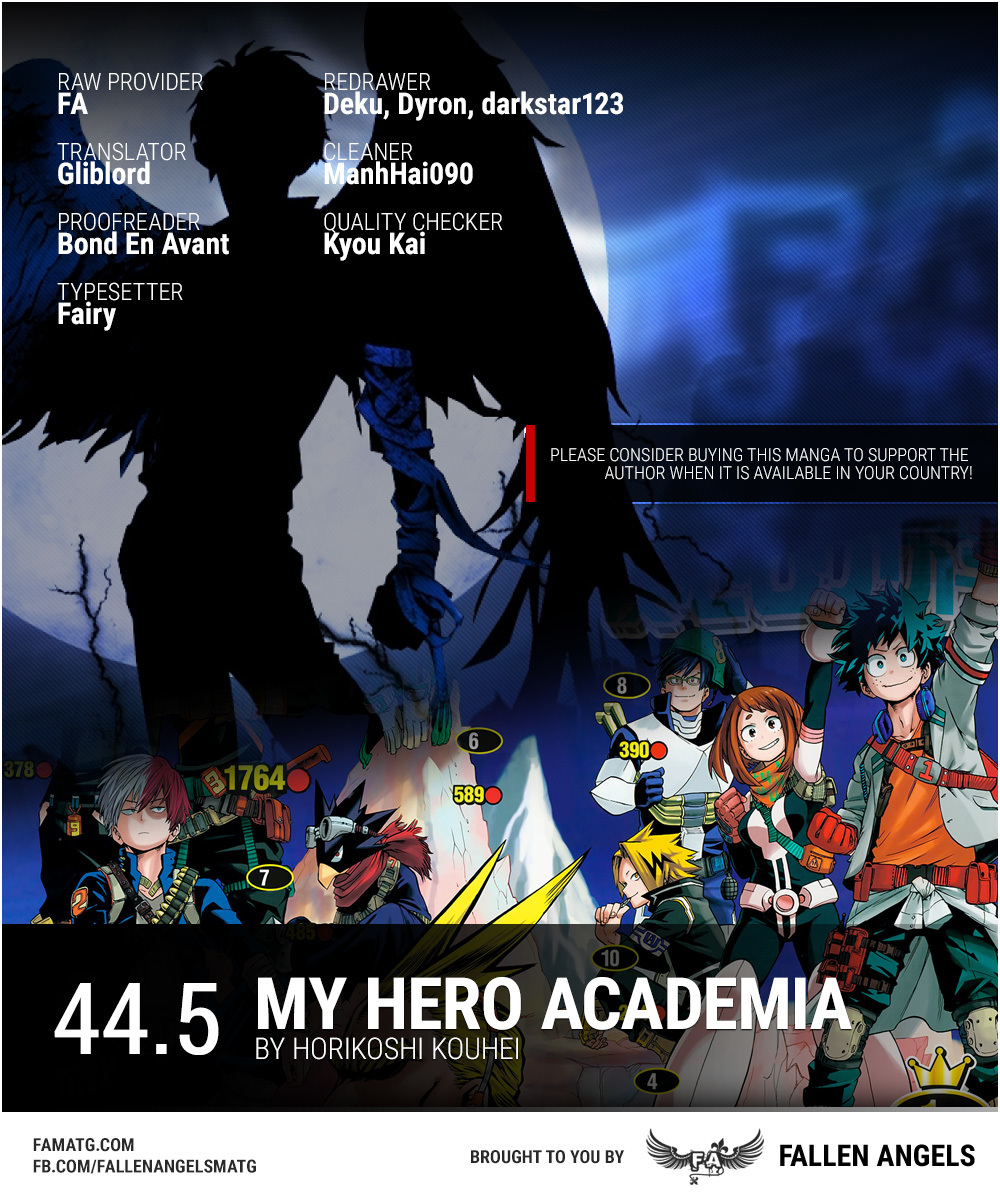 Boku no Hero Academia Chapter 44.5 page 1 - Chapter 44.5: Volume 5 Omake