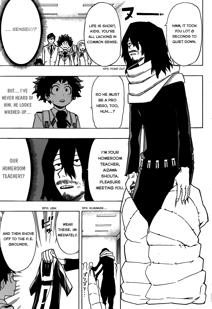 Boku no Hero Academia Chapter 5 page 13 - Chapter 5: Break Open, Academia!