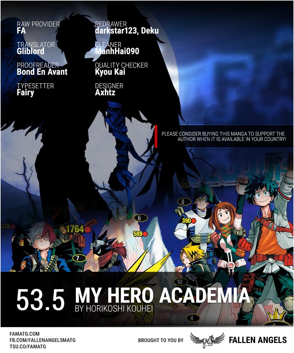 Boku no Hero Academia Chapter 53.5 page 1 - Chapter 53.5: Volume 6 Omake