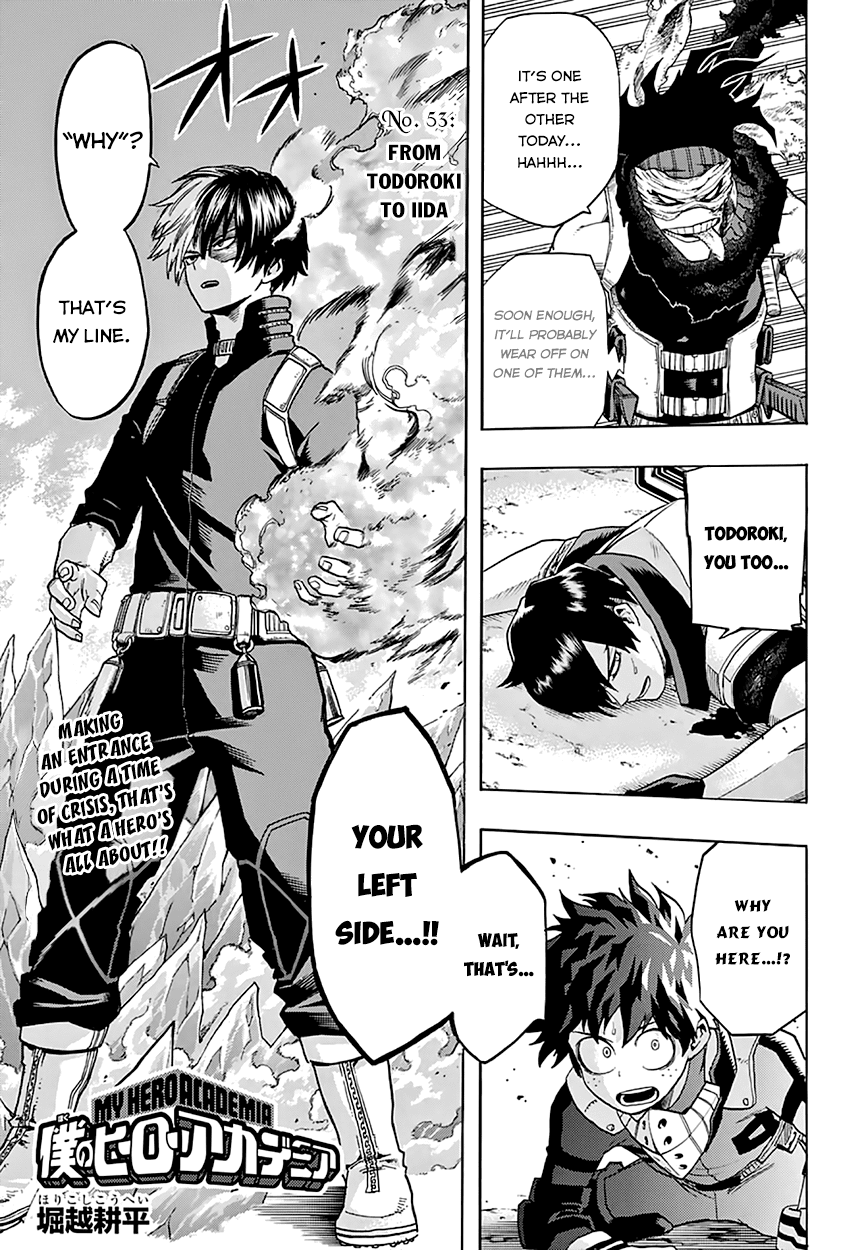 Boku no Hero Academia Chapter 53 page 3 - Chapter 53: From Todoroki to Iida