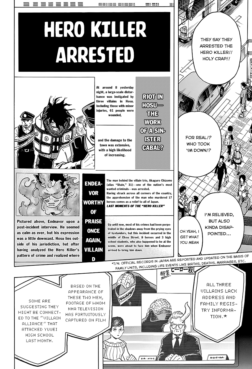 Boku no Hero Academia Chapter 57 page 6 - Chapter 57: Hero Killer Stain—The Aftermath