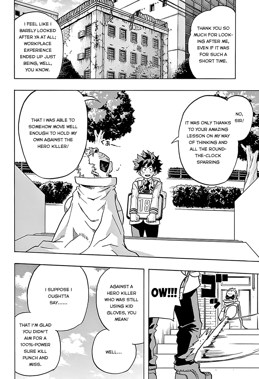 Boku no Hero Academia Chapter 58 page 6 - Chapter 58: Workplace Experience Wrap Up