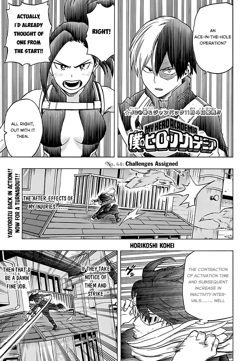 Boku no Hero Academia Chapter 64 page 3 - Chapter 64: Challenges Assigned