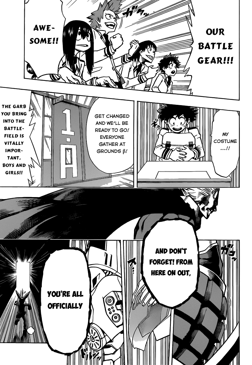 Boku no Hero Academia Chapter 7 page 17 - Chapter 7: Shall We Wear These?