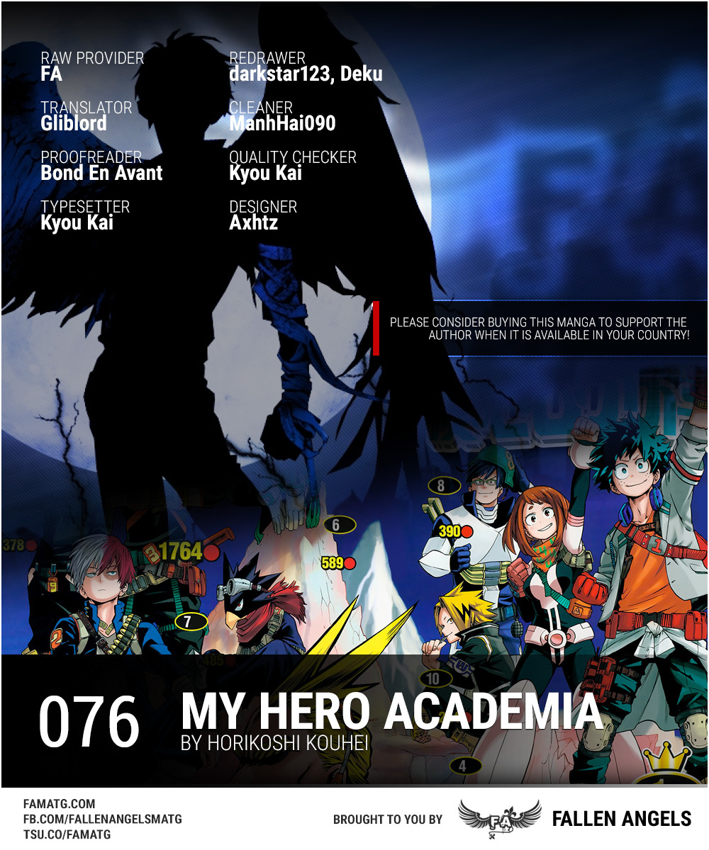 Boku no Hero Academia Chapter 76 page 1 - Chapter 76: My Hero