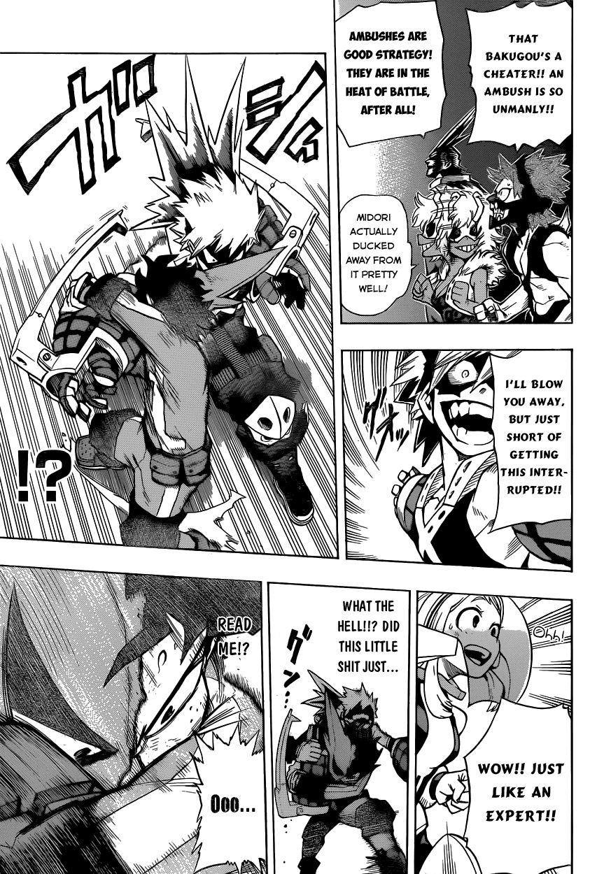 Boku no Hero Academia Chapter 8 page 14 - Chapter 8: Ferocity Of A Fucking Nerd