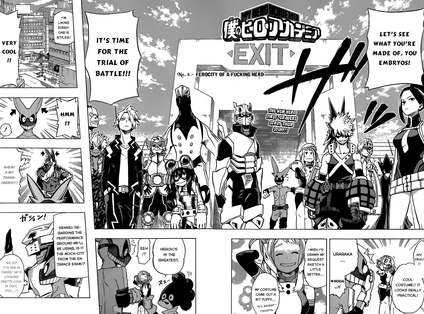 Boku no Hero Academia Chapter 8 page 4 - Chapter 8: Ferocity Of A Fucking Nerd