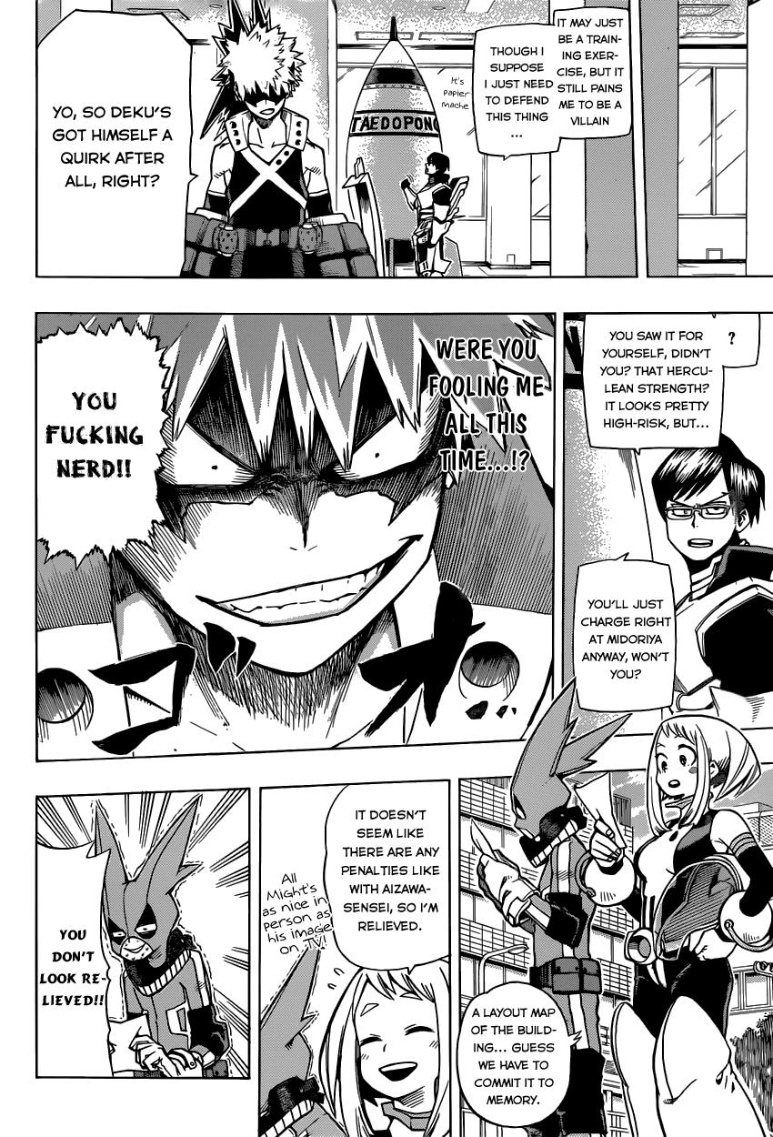 Boku no Hero Academia Chapter 8 page 9 - Chapter 8: Ferocity Of A Fucking Nerd