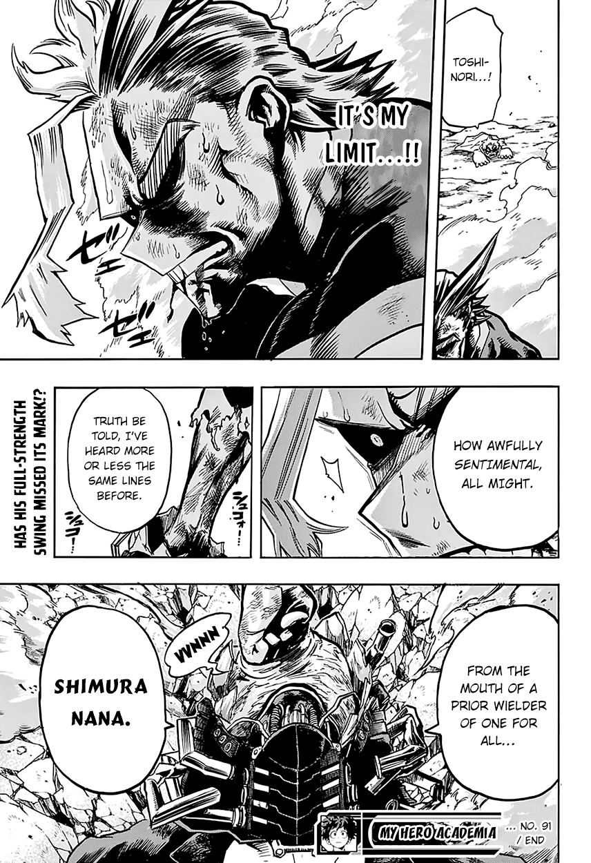 Boku no Hero Academia Chapter 91 page 21 - Chapter 91: The Symbol of Peace
