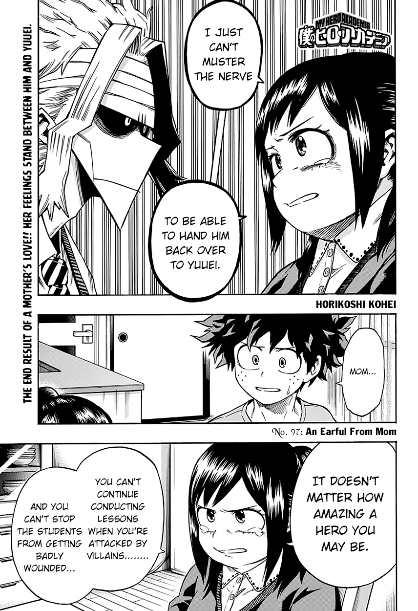 Boku no Hero Academia Chapter 97 page 3 - Chapter 97: An Earful From Mom