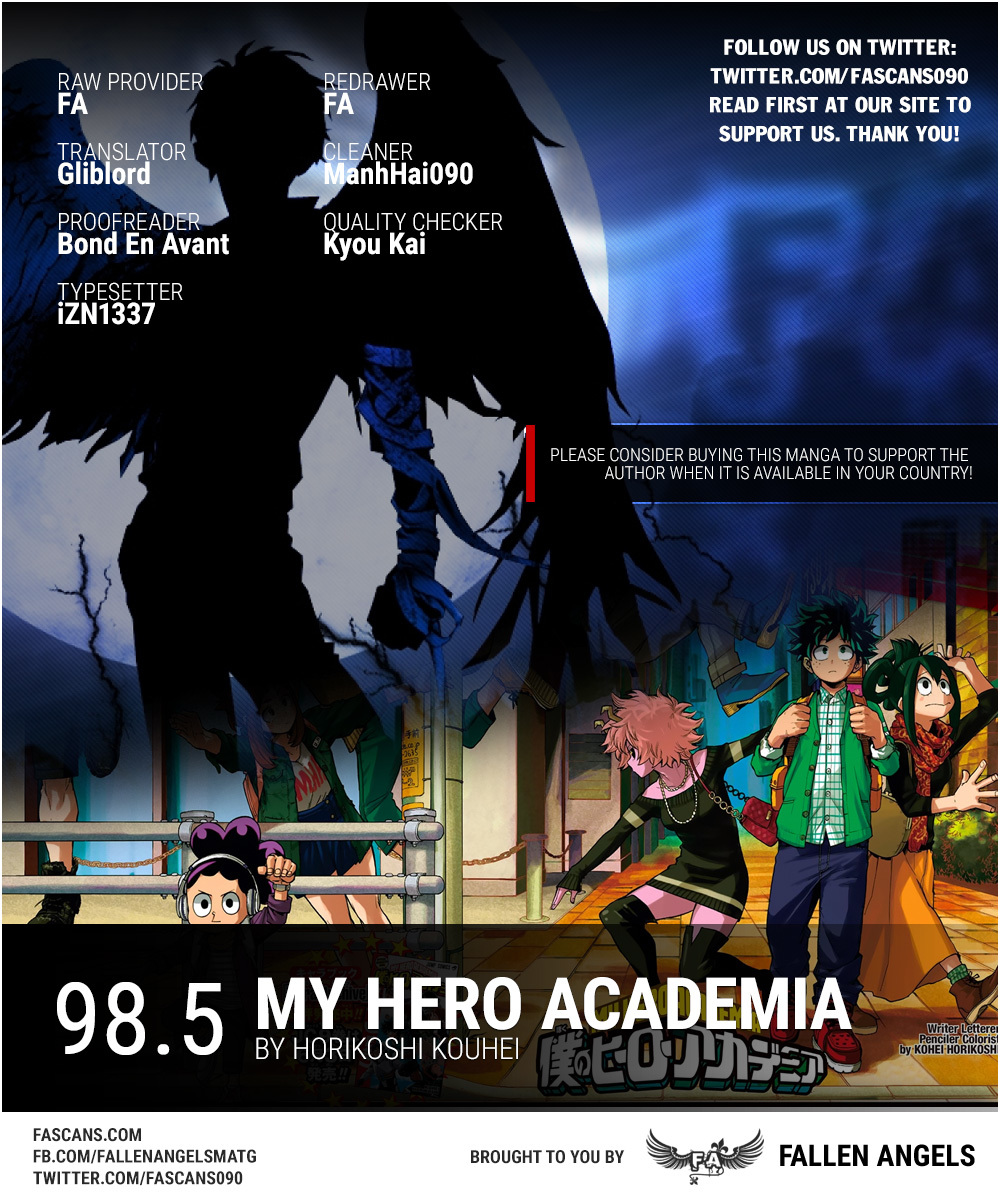 Boku no Hero Academia Chapter 98.5 page 1 - Chapter 98.5: My Hero Academia x Isobe Isobee