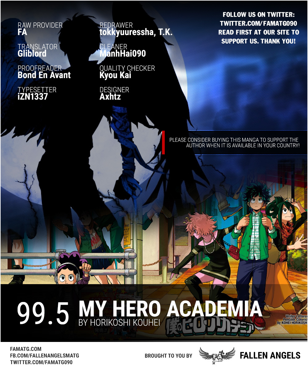 Boku no Hero Academia Chapter 99.5 page 1 - Chapter 99.5: Volume 11 Omake