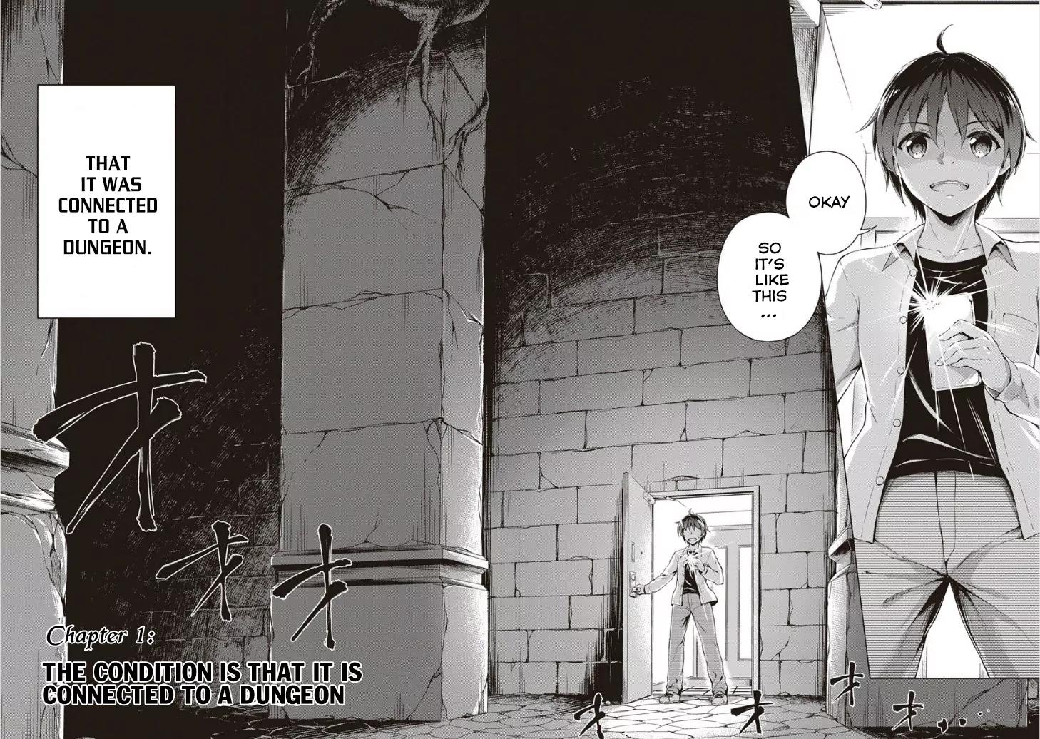 Boku no Heya ga Dungeon no Kyuukeijo ni Natteshimatta Ken Chapter 1 page 6 - Chapter 1: The Condition Is That It Is Connected to A Dungeon