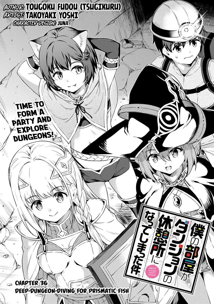 Boku no Heya ga Dungeon no Kyuukeijo ni Natteshimatta Ken Chapter 36 page 2 - Chapter 36: Deep Dungeon Diving For Prismatic Fish
