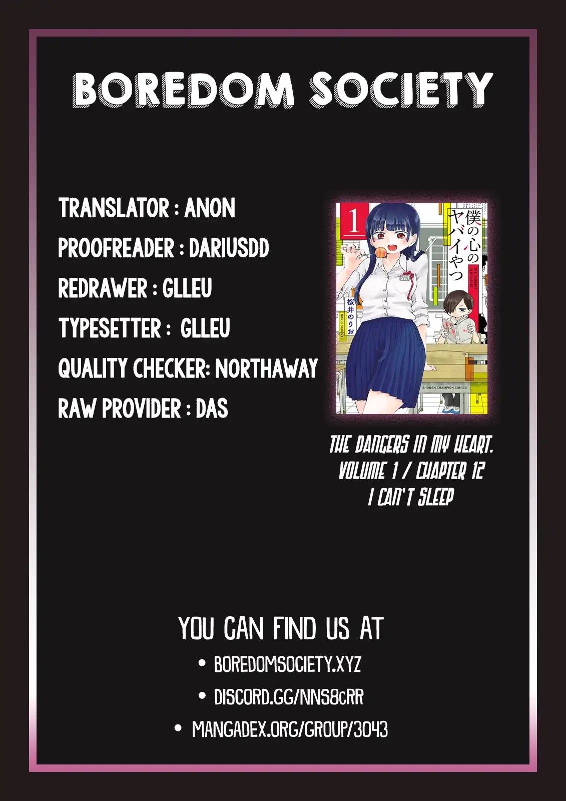 Boku no Kokoro no Yabai yatsu Chapter 12 page 12 - Chapter 12: I Can't Sleep