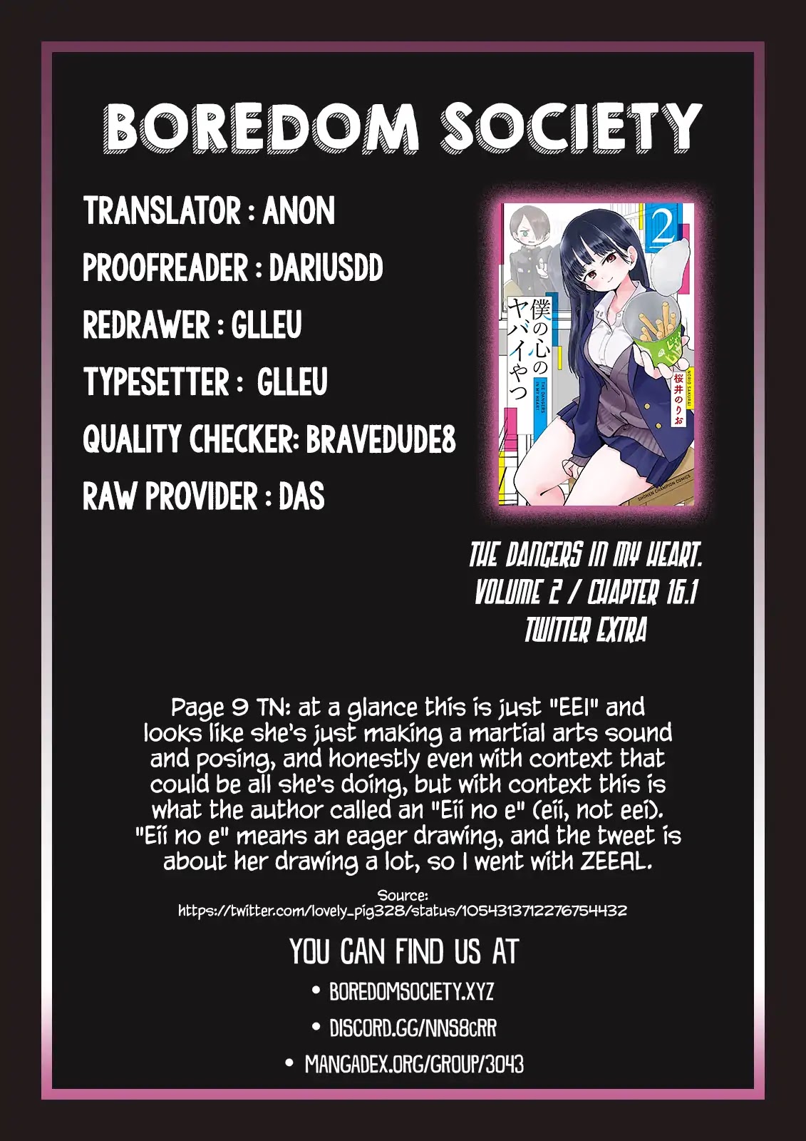 Boku no Kokoro no Yabai yatsu Chapter 16.1 page 11 - Chapter 16.1: Twitter Extra