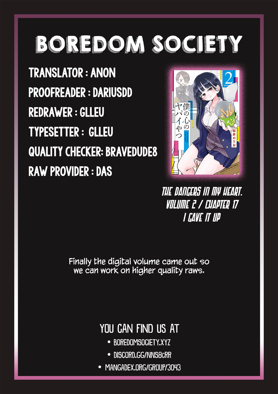 Boku no Kokoro no Yabai yatsu Chapter 17 page 14 - Chapter 17: I Gave It Up