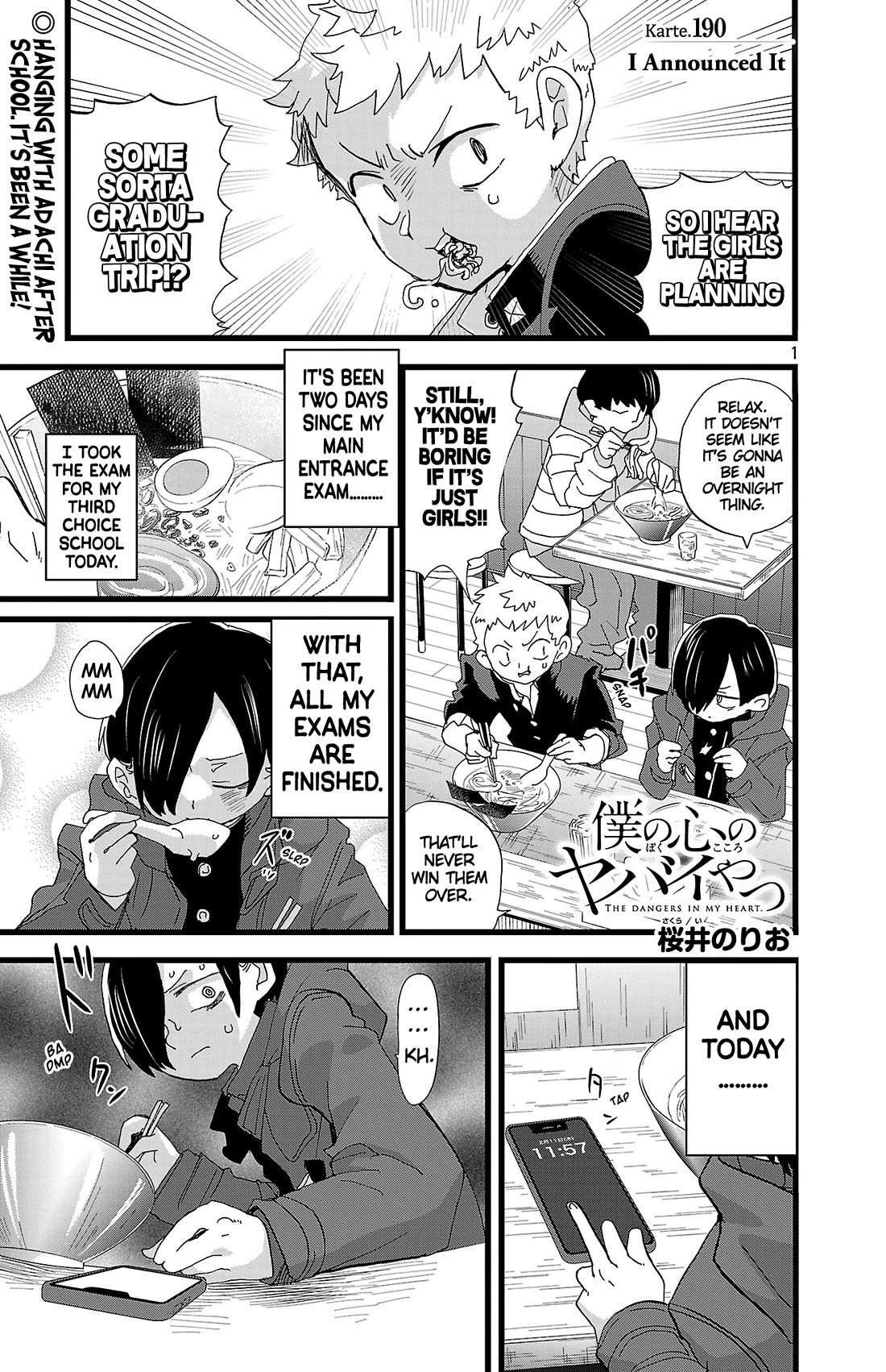 Boku no Kokoro no Yabai yatsu Chapter 190 page 2 - Chapter 190: I Announced It