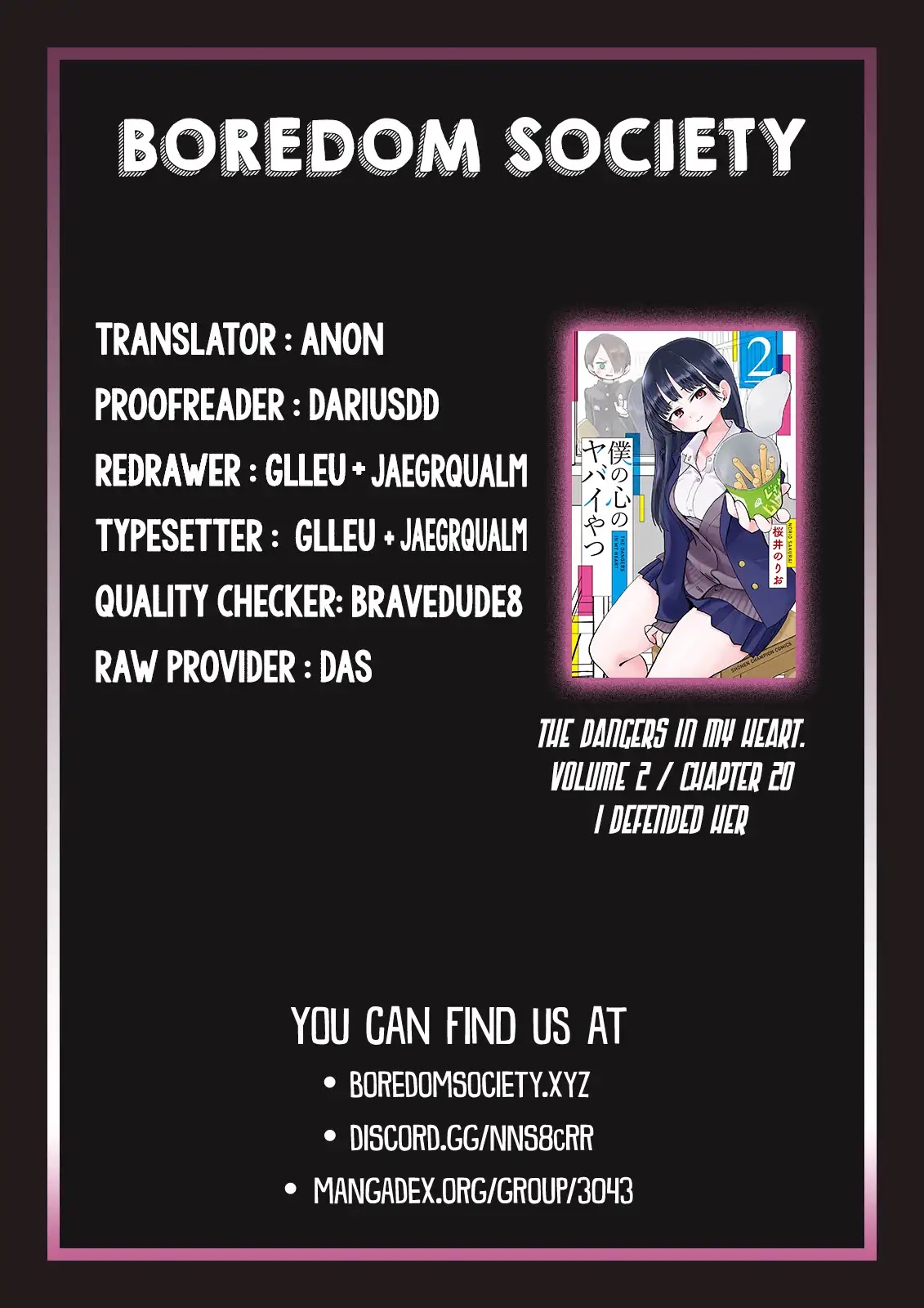 Boku no Kokoro no Yabai yatsu Chapter 20 page 13 - Chapter 20: I Defended Her