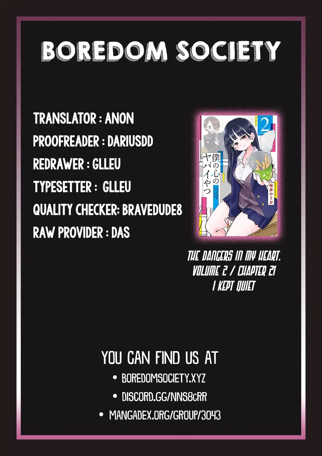 Boku no Kokoro no Yabai yatsu Chapter 21 page 10 - Chapter 21: I Kept Quiet