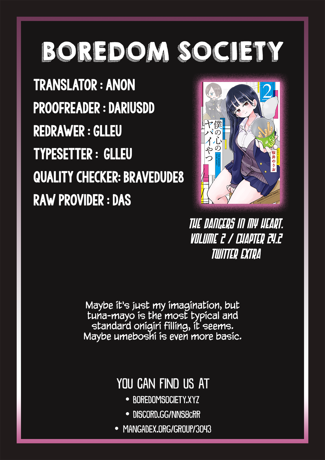 Boku no Kokoro no Yabai yatsu Chapter 24.2 page 7 - Chapter 24.2: Twitter Extra