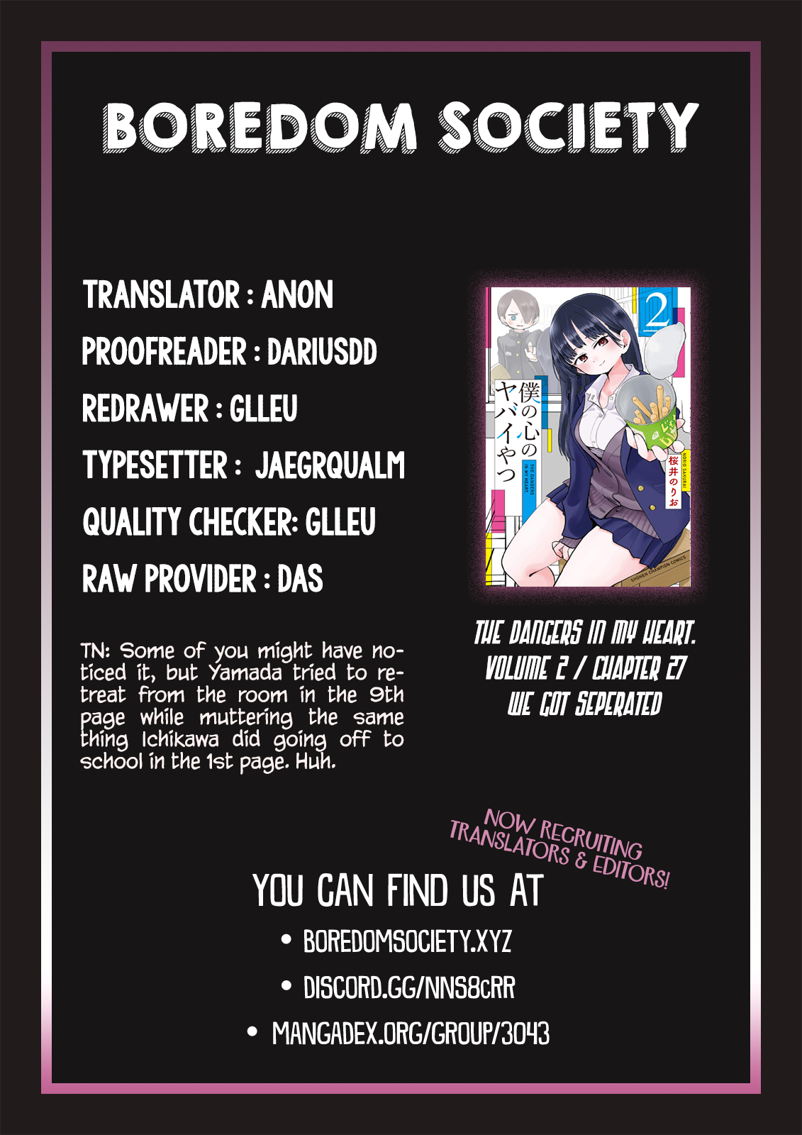 Boku no Kokoro no Yabai yatsu Chapter 28 page 12 - Chapter 28: I Find School Fun