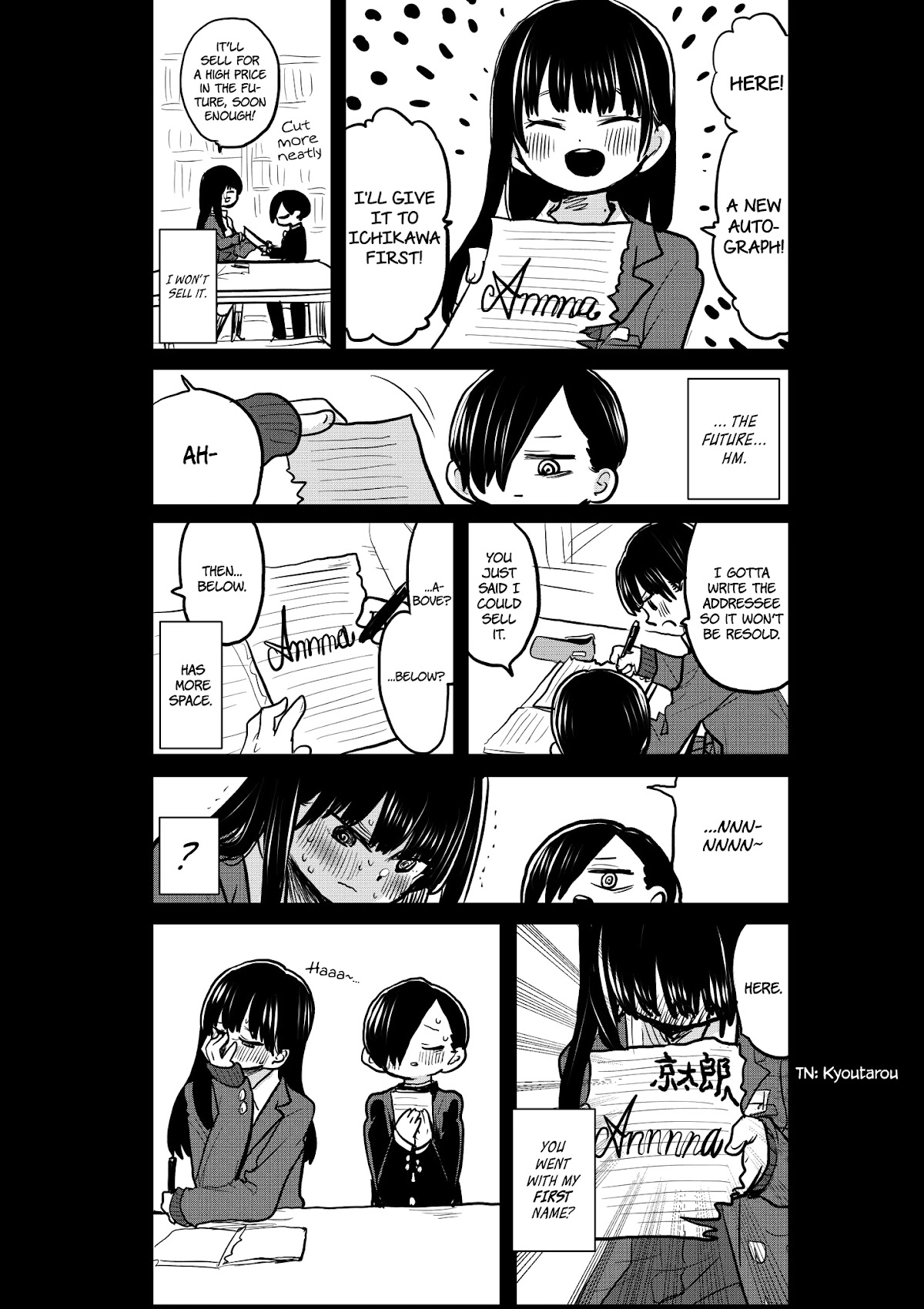 Boku no Kokoro no Yabai yatsu Chapter 36.3 page 6 - Chapter 36.3: Extra Chapter 34: Thought Of A New Signature
