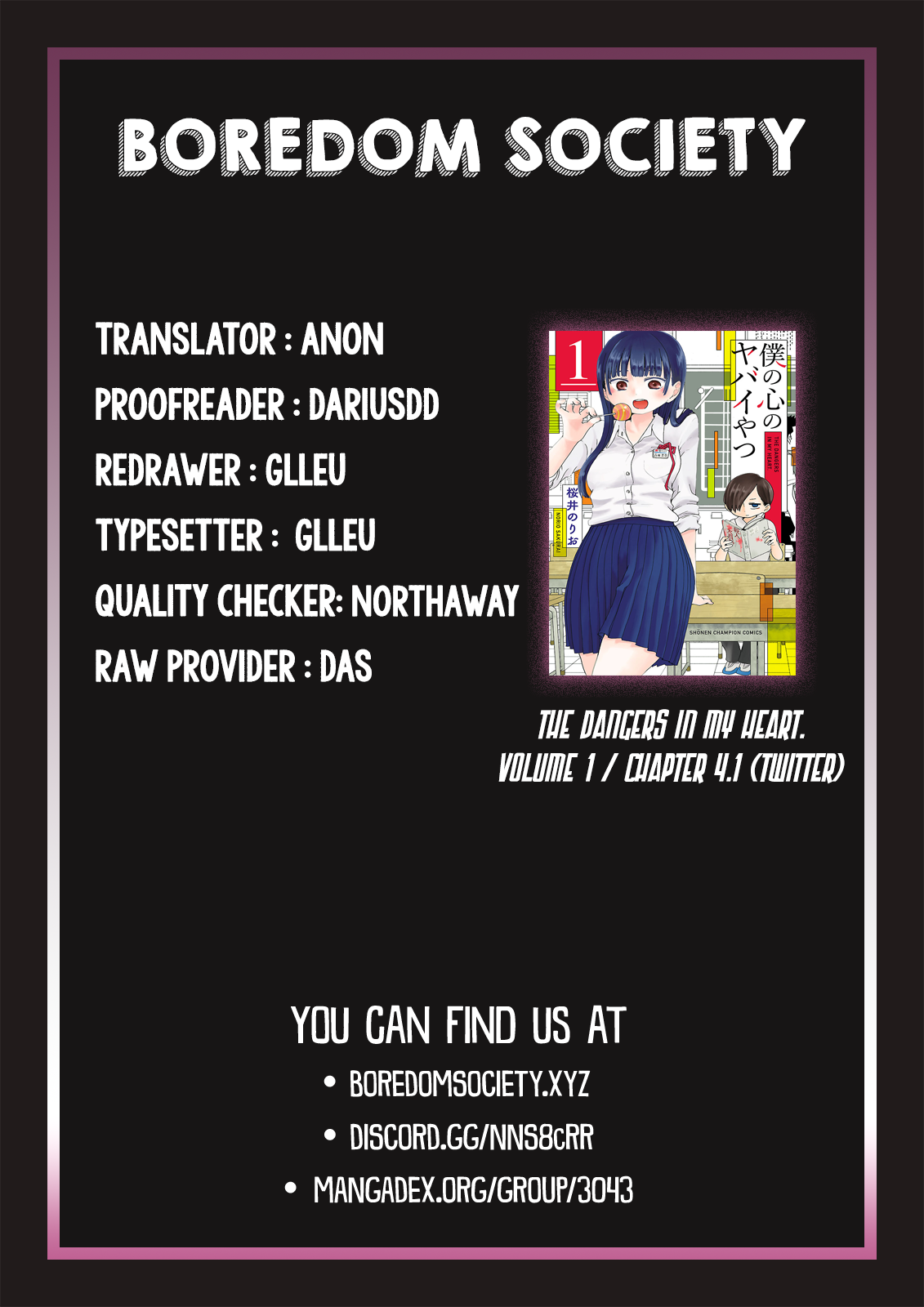 Boku no Kokoro no Yabai yatsu Chapter 4.1 page 3 - Chapter 4.1: I Delivered It - Twitter Extra