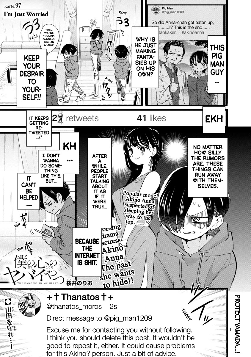 Boku no Kokoro no Yabai yatsu Chapter 97 page 2 - Chapter 97: I'm Just Worried