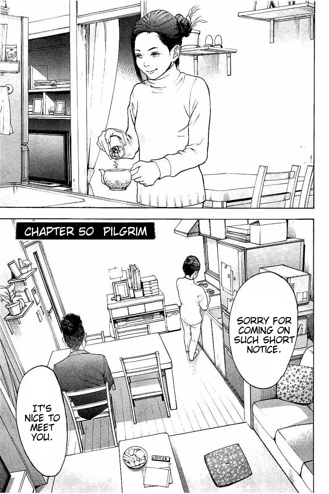 Boku-tachi ga Yarimashita Chapter 50 page 1 - Chapter 50: Pilgrim