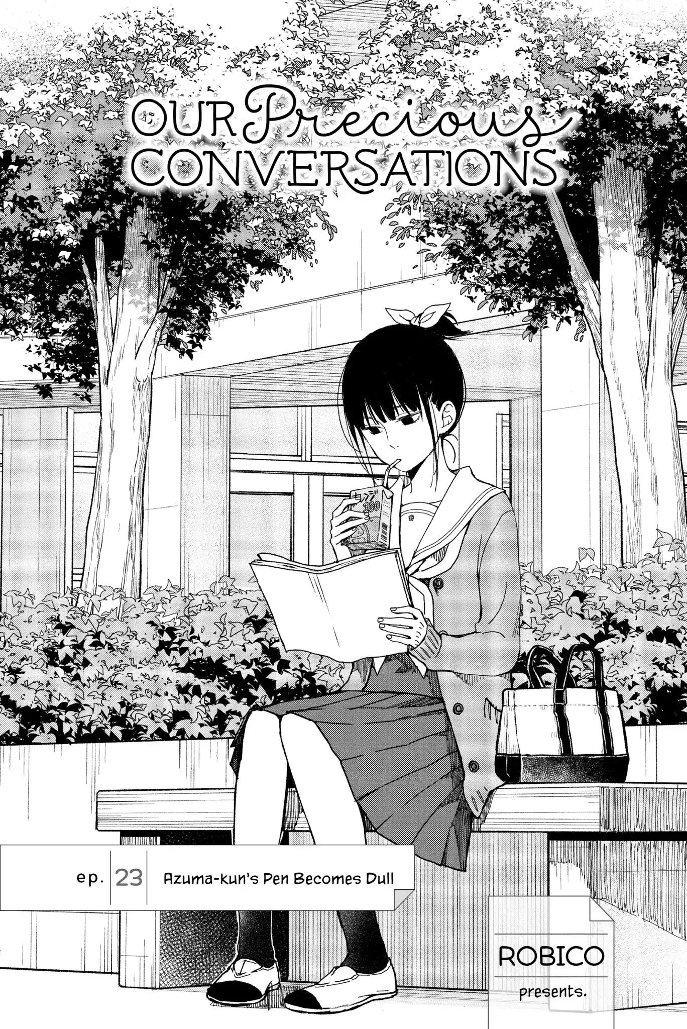 Boku to Kimi no Taisetsu na Hanashi Chapter 23 page 3 - Chapter 23: Azuma-kun's Pen Becomes Dull