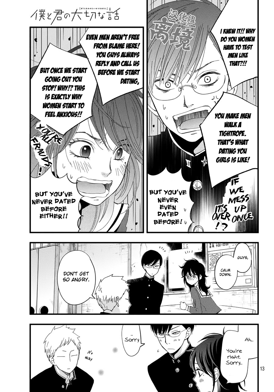 Boku to Kimi no Taisetsu na Hanashi Chapter 4 page 13 - Chapter 4 : Discussion Man