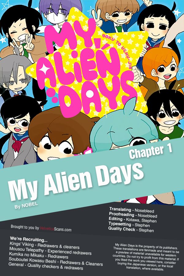 Boku to Uchuujin Chapter 1 page 1 - Chapter 1 : The Alien Transfer Student Sora Ruri