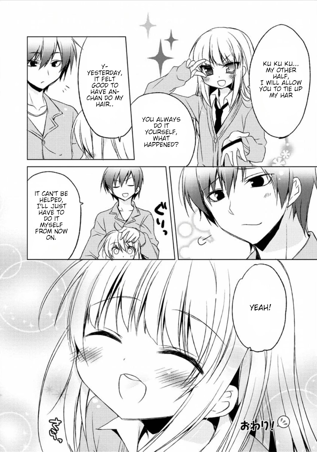 Boku wa Tomodachi ga Sukunai - Koushiki Anthology Comic Chapter 2.3 page 8 - Vol.2 Chapter 3: We Had Too Much Free Time, So We Played With Our Hair