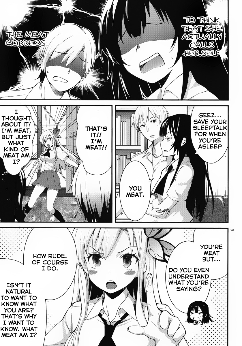 Boku wa Tomodachi ga Sukunai Shobon! Chapter 2.2 page 4 - Chapter 2 v2 : We Think, Therefore We Are Meat ε==(○-`ω-)