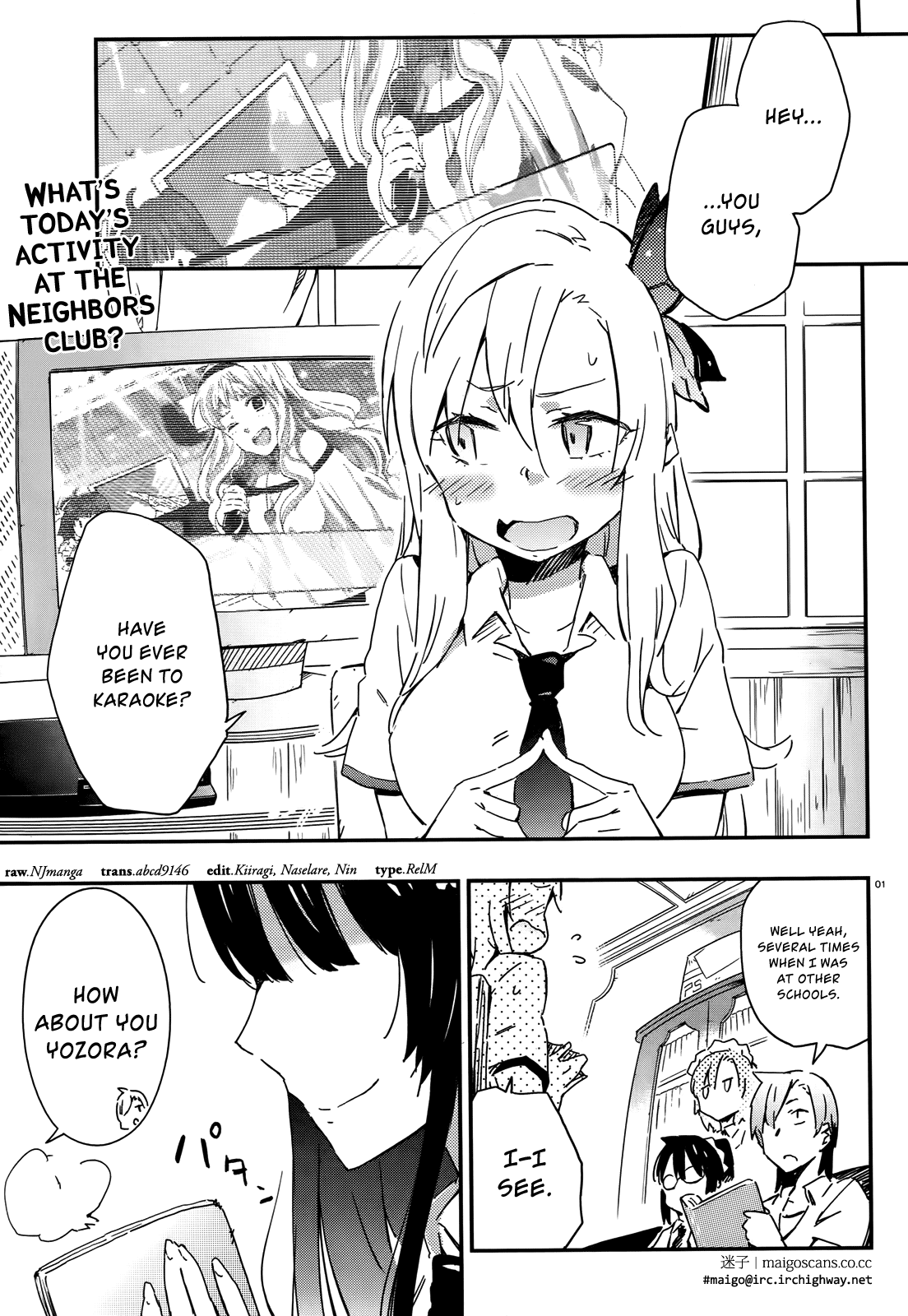 Boku wa Tomodachi ga Sukunai Chapter 19 page 1 - Chapter 19: Karaoke