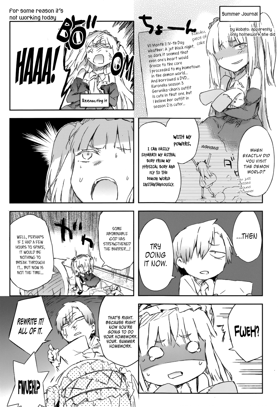 Boku wa Tomodachi ga Sukunai Chapter 36.5 page 5 - Chapter 36.5: Extra: Summer Vacation Hmwk makes Children Cry